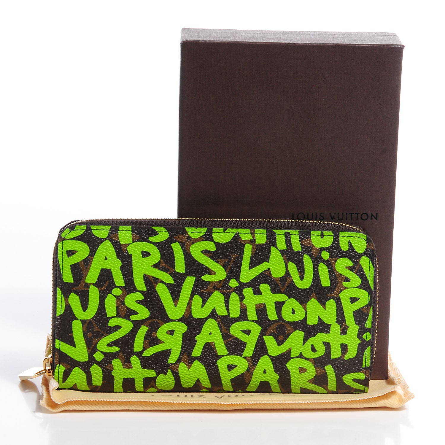 Louis Vuitton Monogram Graffiti Zippy Wallet Green 5 of 8