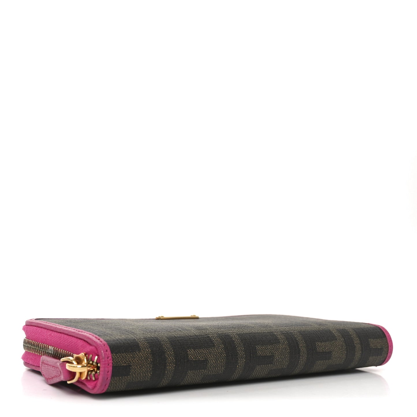 Zucca Spalmati Vitello Elite Zip Around Wallet Tobacco Ciclamino