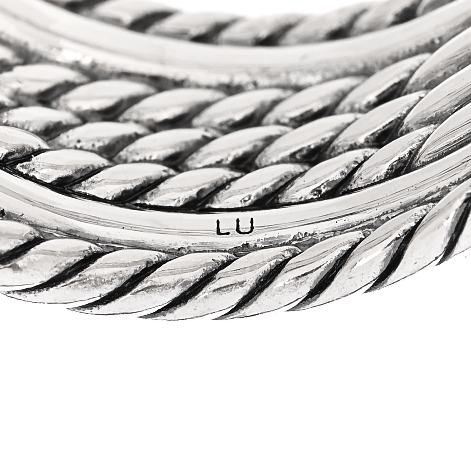 David Yurman Sterling Silver 18K Yellow Gold Double X Crossover Ring 57 8 5 of 5