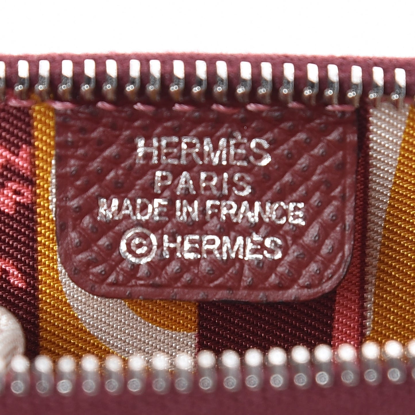 Epsom Silk'In Coin Purse Rouge H Jaune Ambre Rose Ete