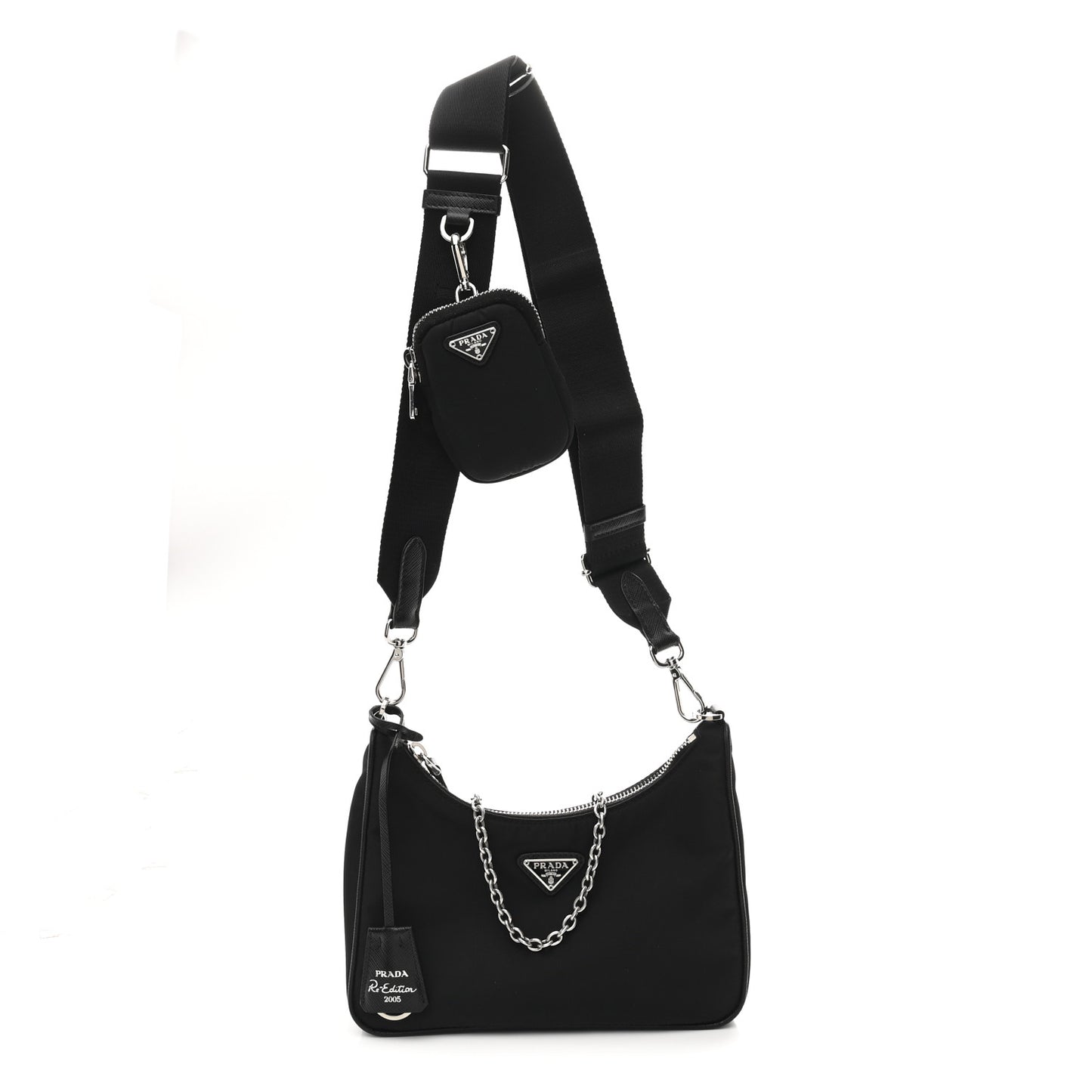 Nylon Re-Edition 2005 Shoulder Bag Black