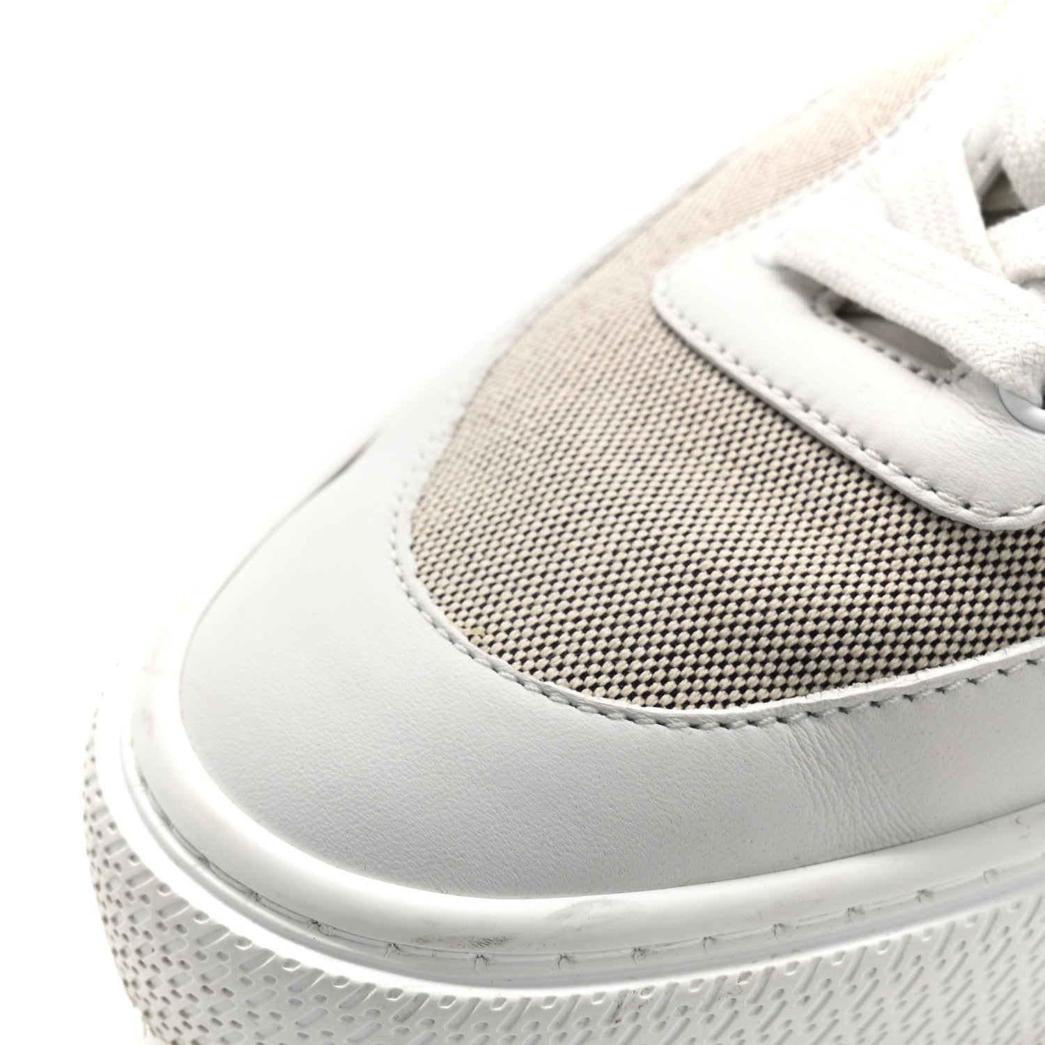 Hermes Calfskin H Canvas Keep Mule Sneakers 39.5 Prunoir White 12 of 12