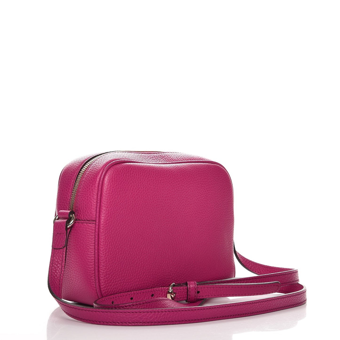Pebbled Calfskin Small Soho Disco Bag Bright Bougainvillea