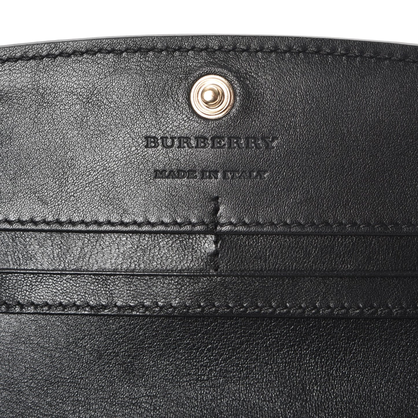 Calfskin House Check Porter Continental Wallet Black