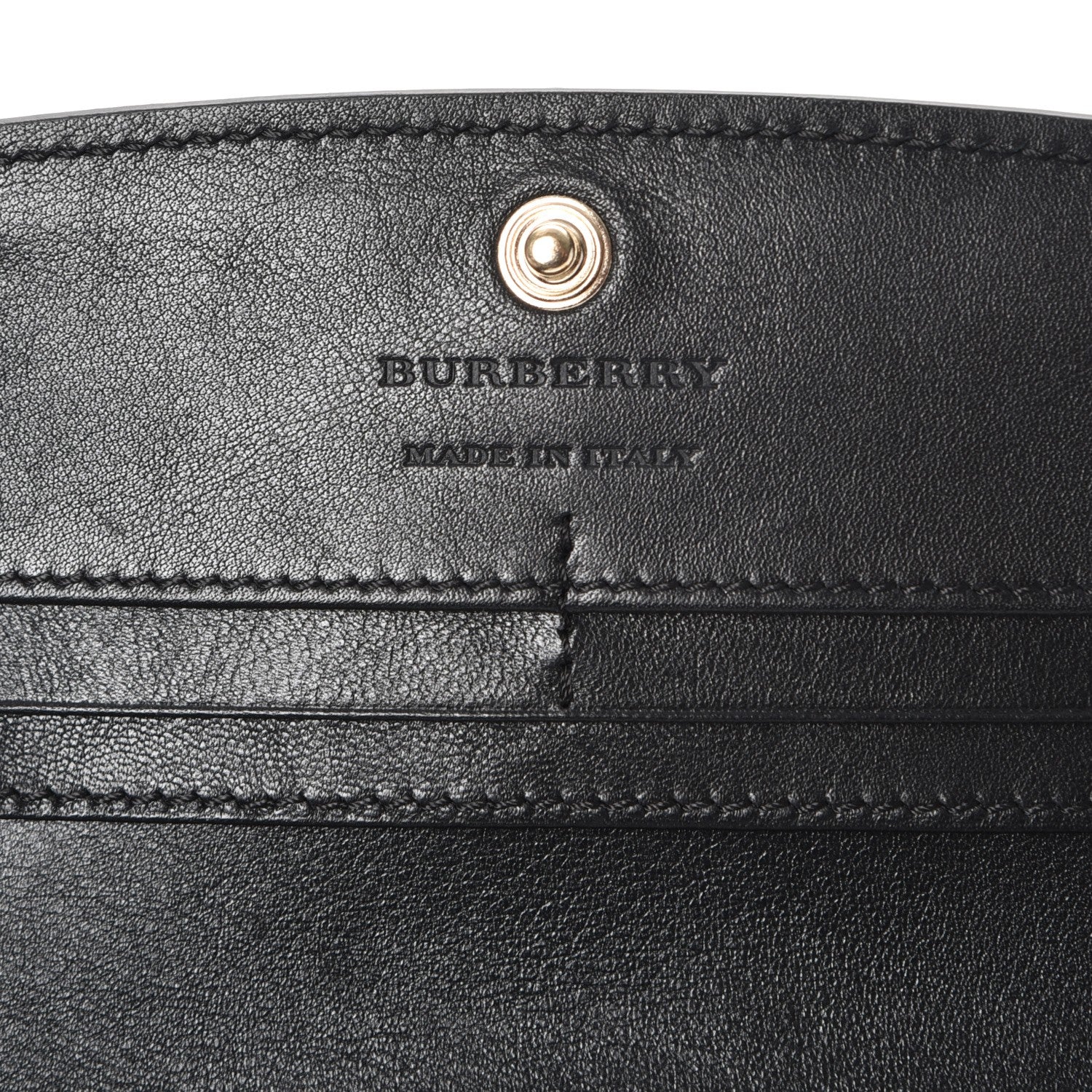 Burberry Calfskin House Check Porter Continental Wallet Black 6 of 10