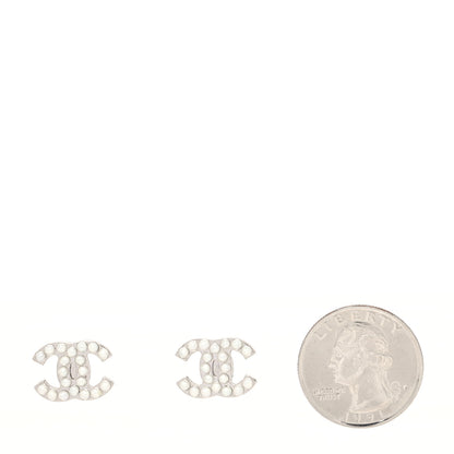 Chanel Pearl CC Earrings Silver 2 of 4