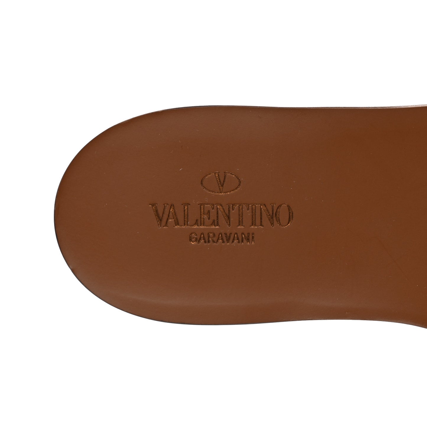 PVC Transparent Vlogo Flat Slide Sandals 37 Brown