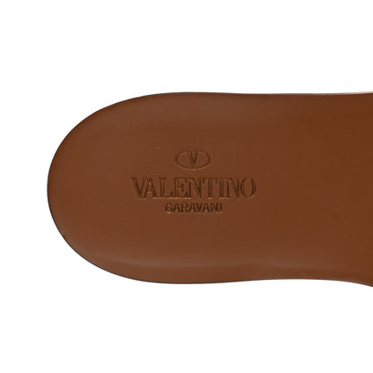 Valentino Garavani PVC Transparent Vlogo Flat Slide Sandals 37 Brown 7 of 14