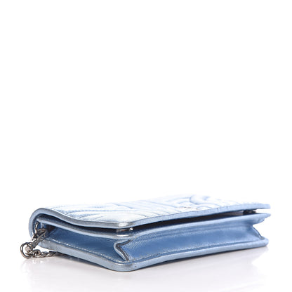 Prada Metallic Nappa Mini Impunture Diagramme Chain Crossbody Bag Pervinca Mordor 4 of 12
