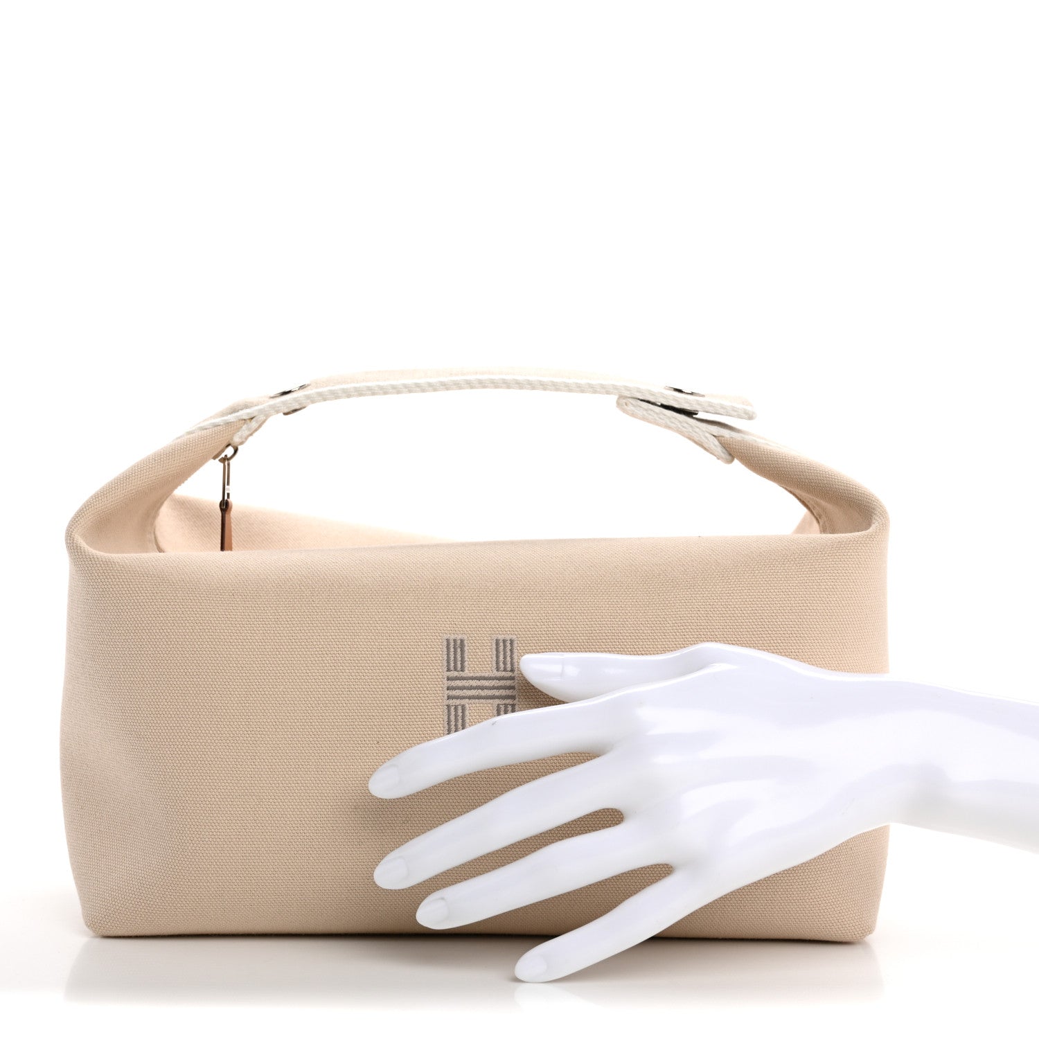 Hermes Canvas Large Bride-A-Brac Pouch Natural 2 of 7