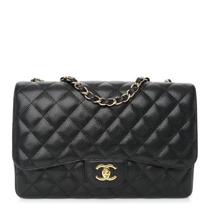Chanel Caviar Quilted Jumbo Single Flap Black 1 of 11
