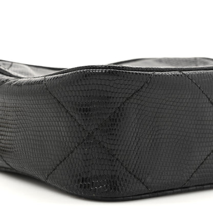 Chanel Lizard Quilted Small Tassel Camera Case Black 11 of 15