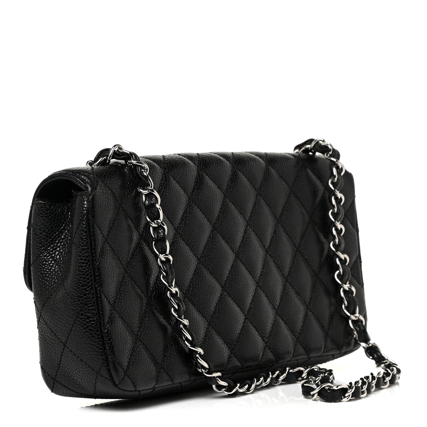 Caviar Quilted East West Flap Black