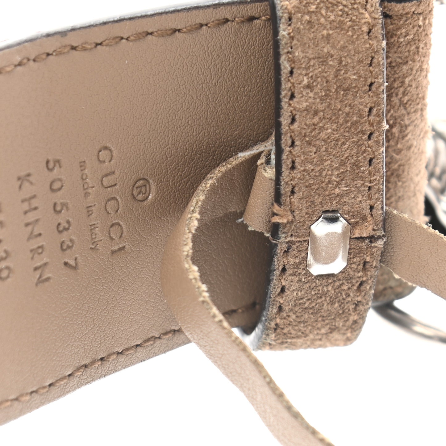 GG Supreme Monogram Suede Dionysus 40mm Belt 75 30 Beige Taupe