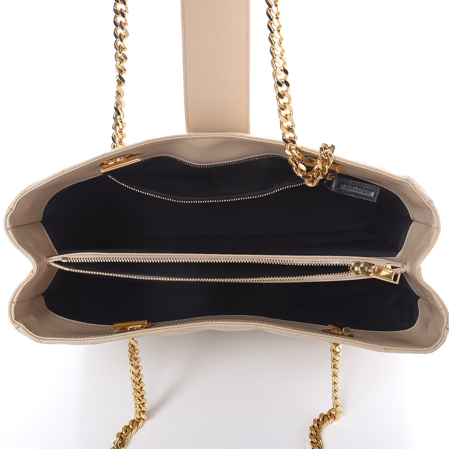 Grain de Poudre Matelasse Chevron Monogram Shopping Bag Nude Powder
