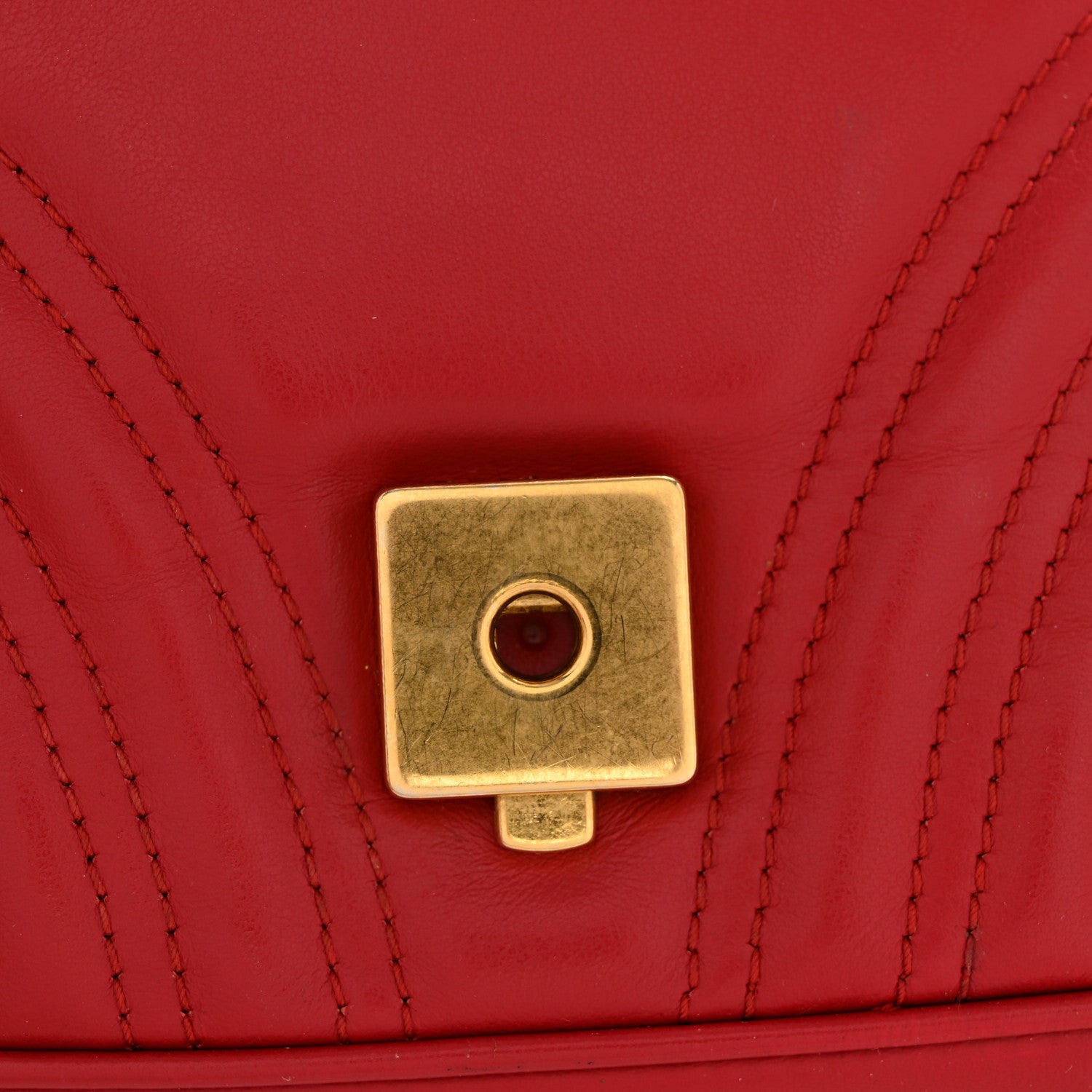 Gucci Calfskin Matelasse Small GG Marmont Shoulder Bag Hibiscus Red 12 of 15