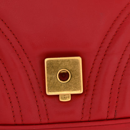 Gucci Calfskin Matelasse Small GG Marmont Shoulder Bag Hibiscus Red 12 of 15