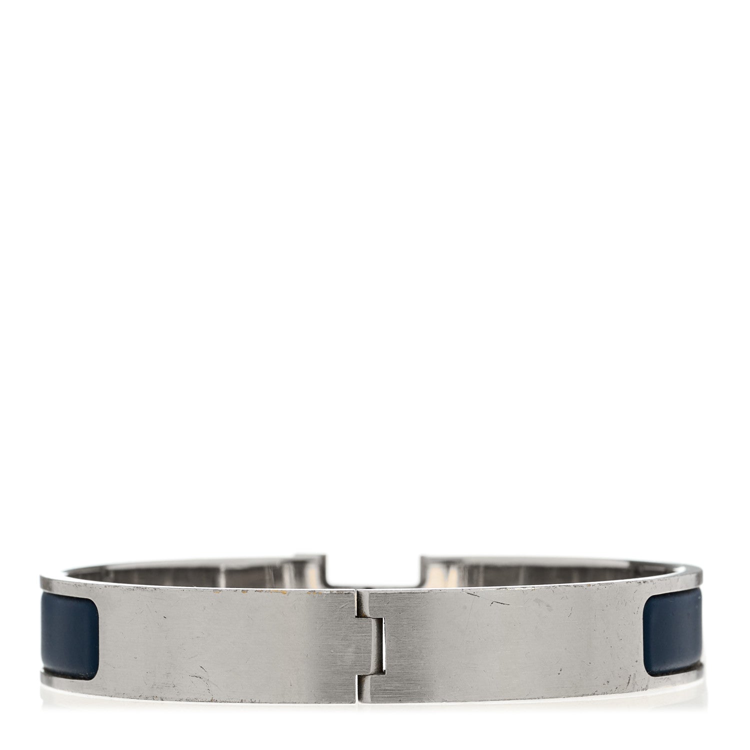 Hermes Matte Enamel Narrow Clic Clac HH Bracelet T5 Bleu Biarritz 2 of 4