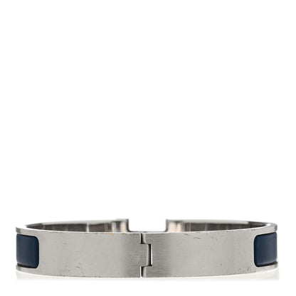 Hermes Matte Enamel Narrow Clic Clac HH Bracelet T5 Bleu Biarritz 2 of 4
