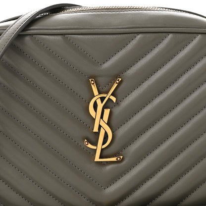 Saint Laurent Calfskin Matelasse Monogram Lou Camera Bag Storm 8 of 12