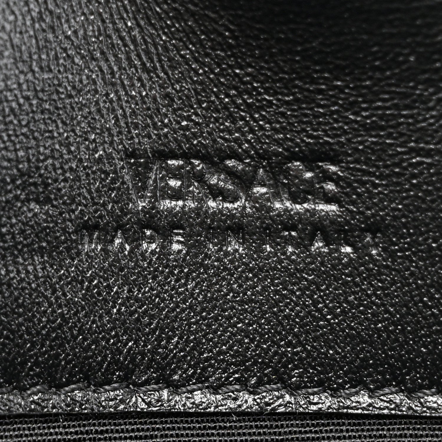 Versace Calfskin Greca Goddess Wallet On Chain Black 6 of 14