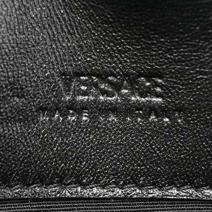 Versace Calfskin Greca Goddess Wallet On Chain Black 6 of 14