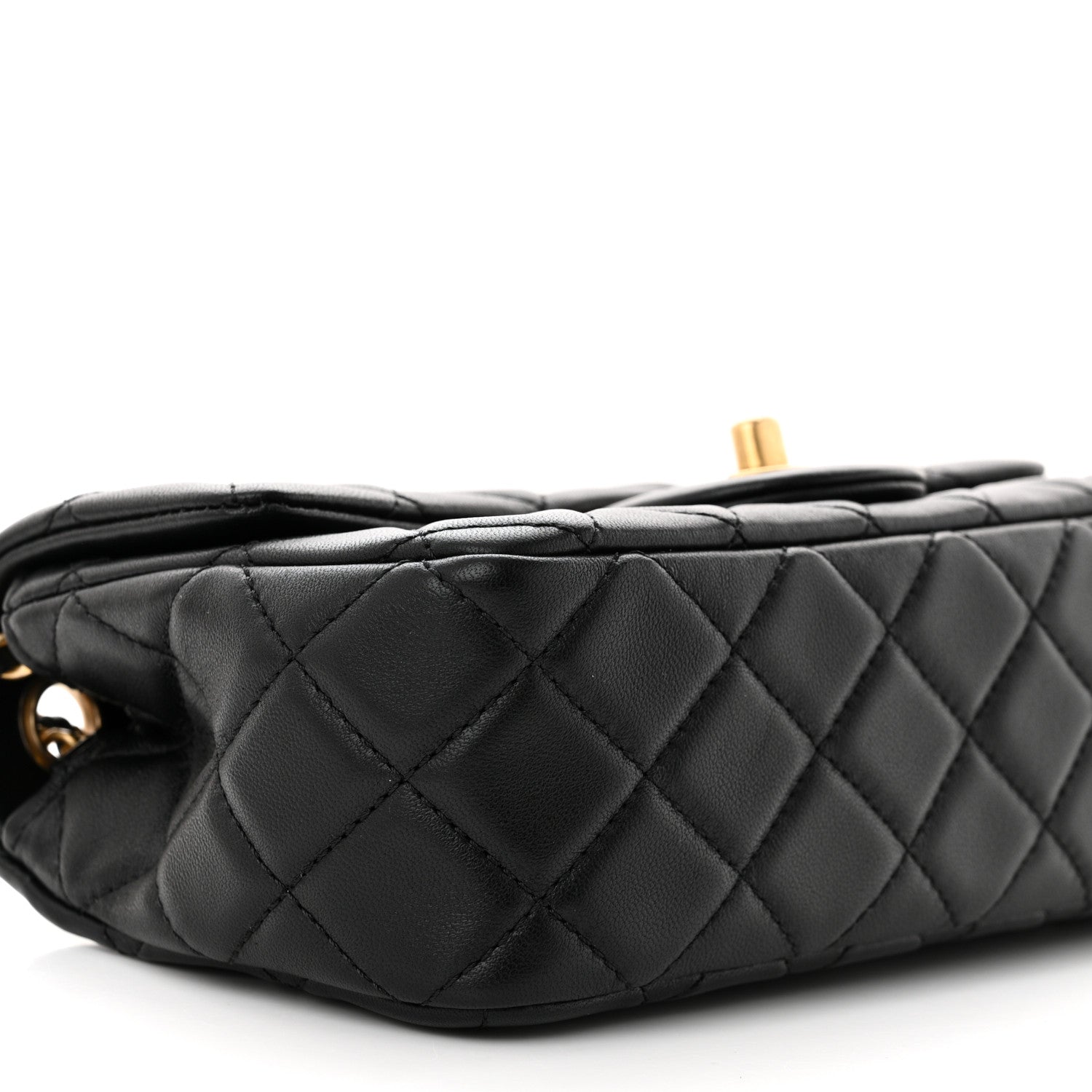 Chanel Lambskin Quilted Mini Rectangular Pearl Crush Flap Black 9 of 11