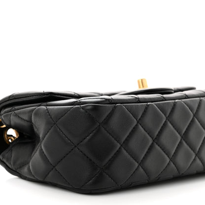 Chanel Lambskin Quilted Mini Rectangular Pearl Crush Flap Black 9 of 11