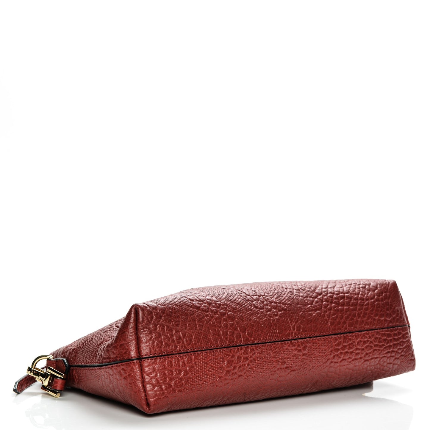 Signature Grain Calfskin Check Embossed Small Chichester Crossbody Clutch Bag Red