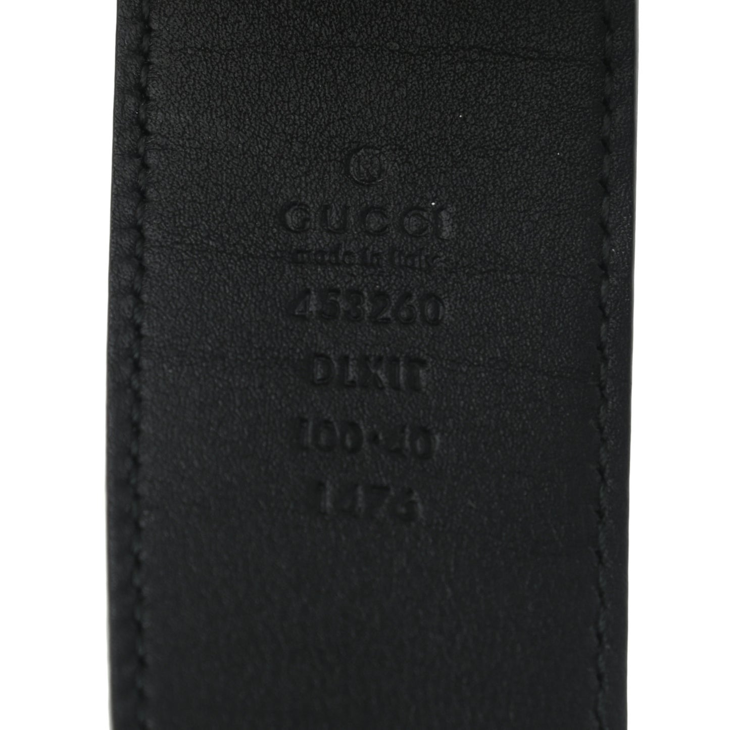 Moon Calfskin Pearl Double G 40mm Belt 100 40 Black Cream