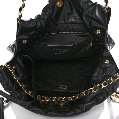 Chanel Shiny Calfskin Quilted Small Chanel 22 Black 8 of 12