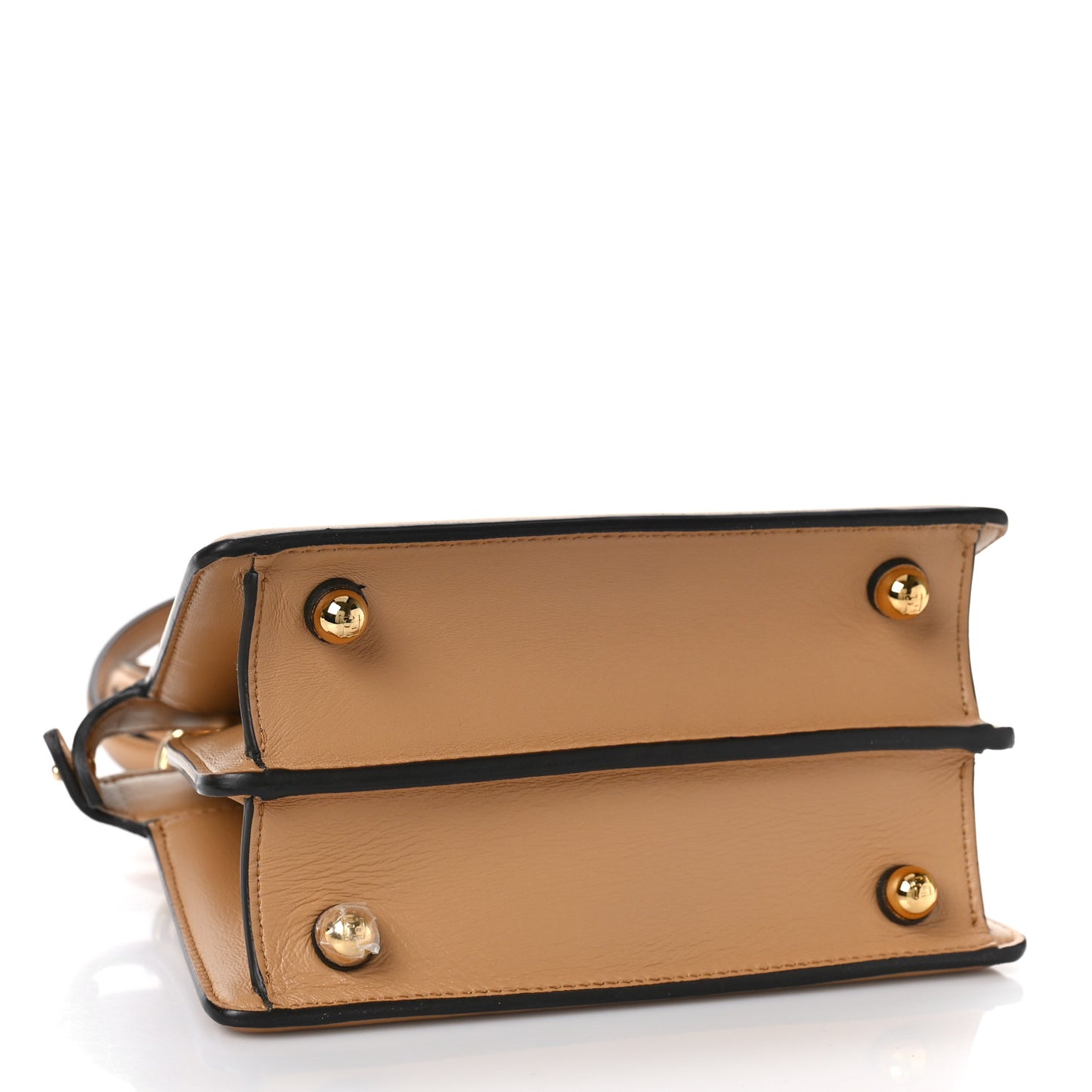 Shiny Nappa Petite Peekaboo I SEE U Satchel Miele Scuro