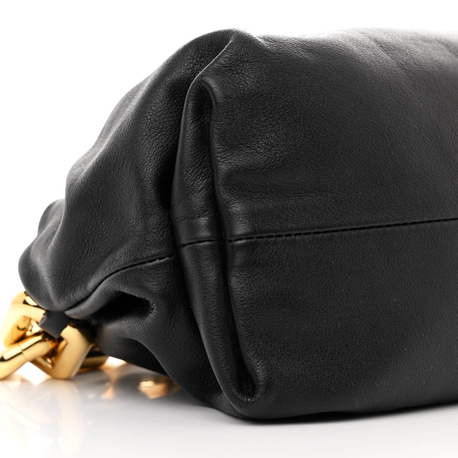 Bottega Veneta Calfskin The Pouch Chain Black 9 of 11