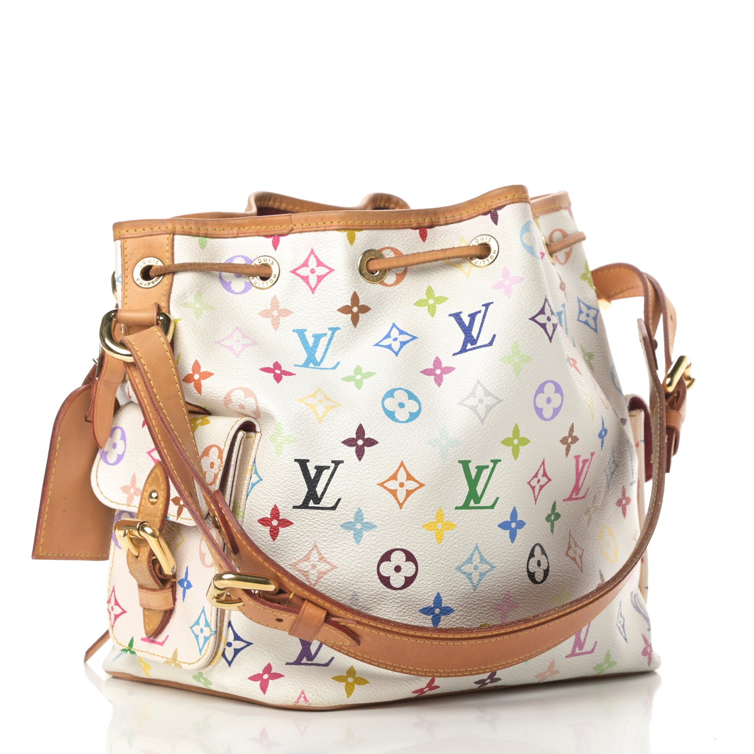 Louis Vuitton Monogram Multicolor Petit Noe White 3 of 16