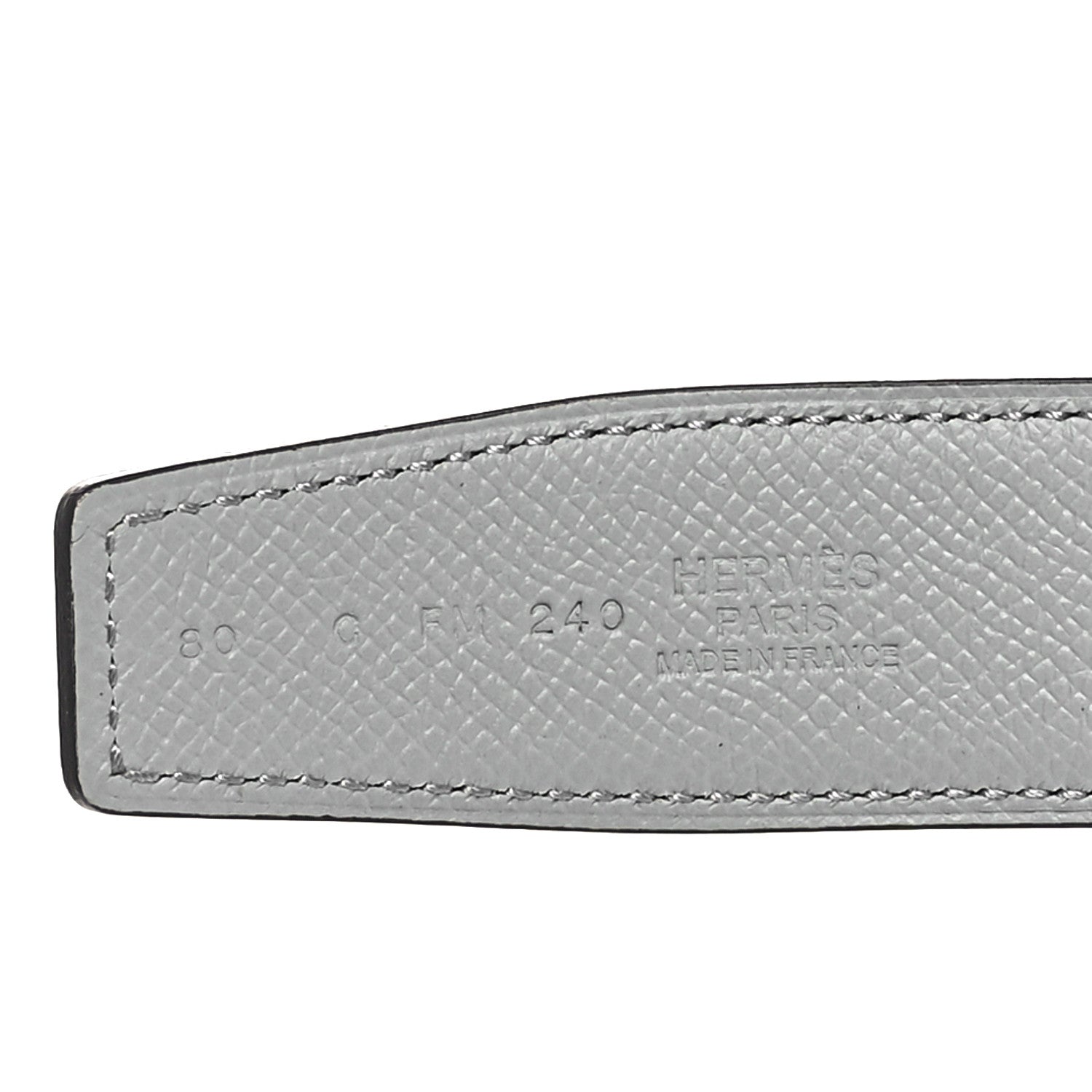 Hermes Epsom 32mm H Belt 80 32 Bleu Lin Etoupe 5 of 5