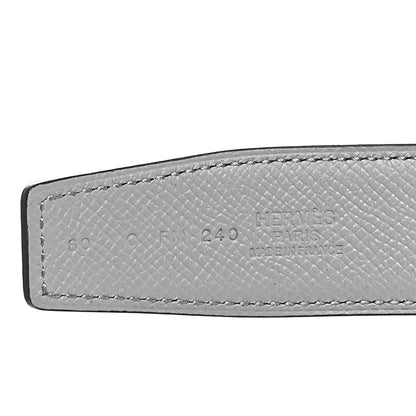 Hermes Epsom 32mm H Belt 80 32 Bleu Lin Etoupe 5 of 5