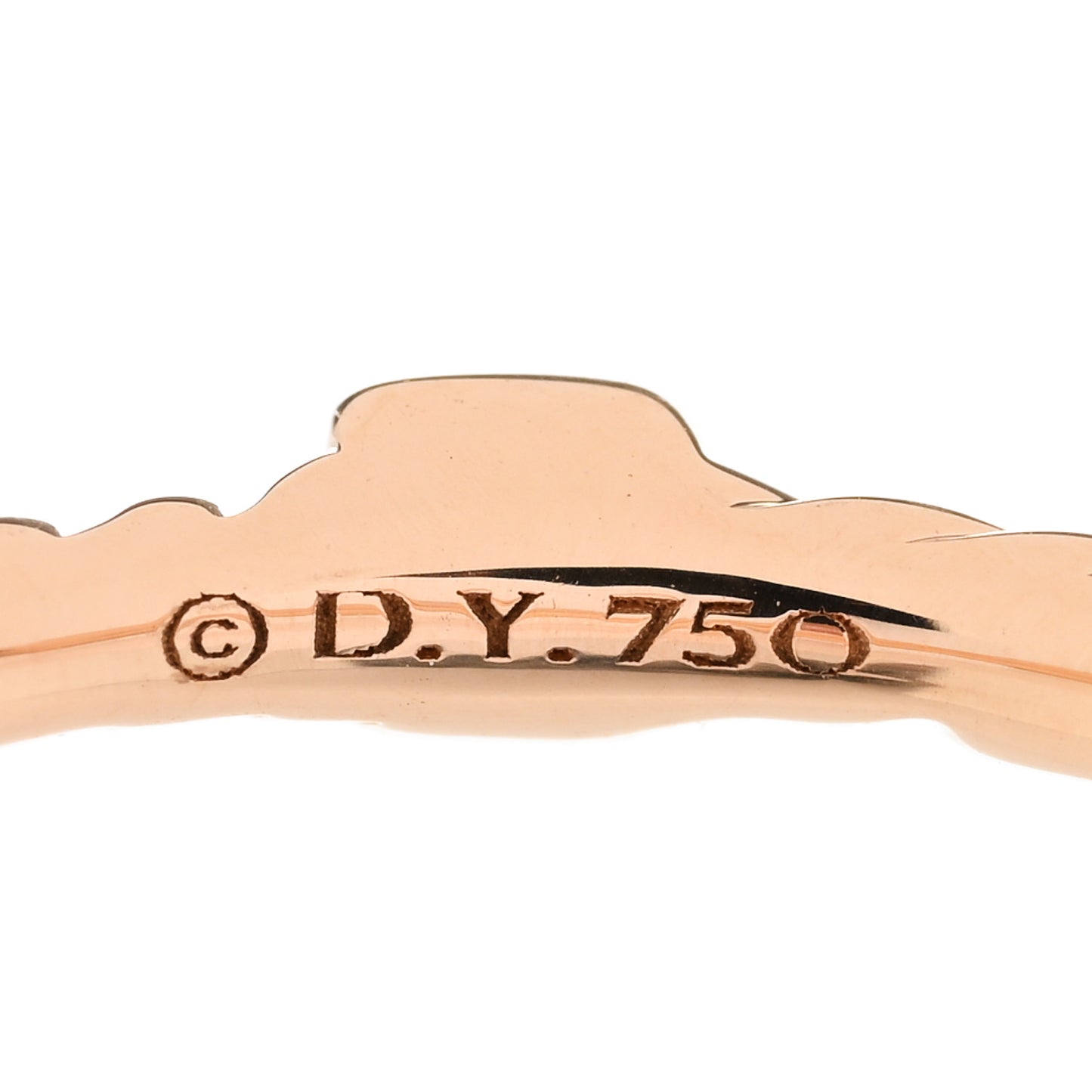 18K Rose Gold Diamond Paveflex 2mm Stackable Band Ring 48 4.5