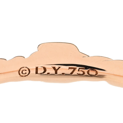 David Yurman 18K Rose Gold Diamond Paveflex 2mm Stackable Band Ring 48 4.5 4 of 4