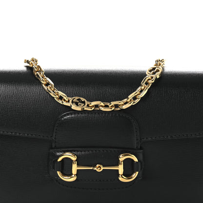 Gucci Azalea Calfskin Small Horsebit 1955 Chain Shoulder Bag Black 8 of 10