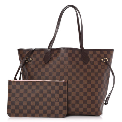 Louis Vuitton Damier Ebene Neo Neverfull MM Rose Ballerine 1 of 8