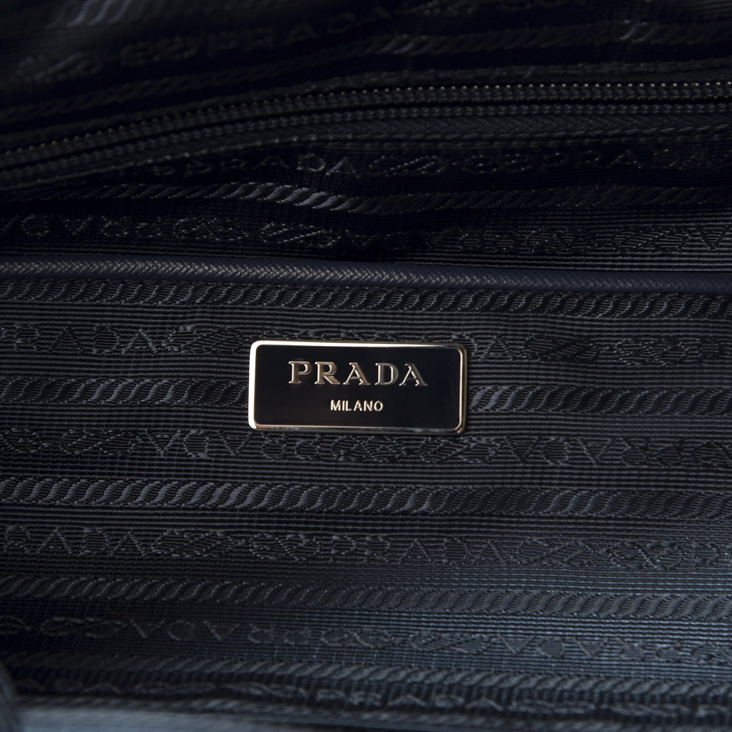 Prada Tessuto Nylon Saffiano Floral Print Tote Bluette Dis Primule 8 of 9