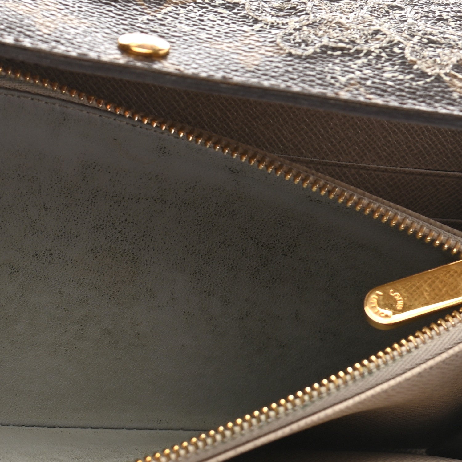 Louis Vuitton Monogram Dentelle Sarah Wallet Silver 12 of 16
