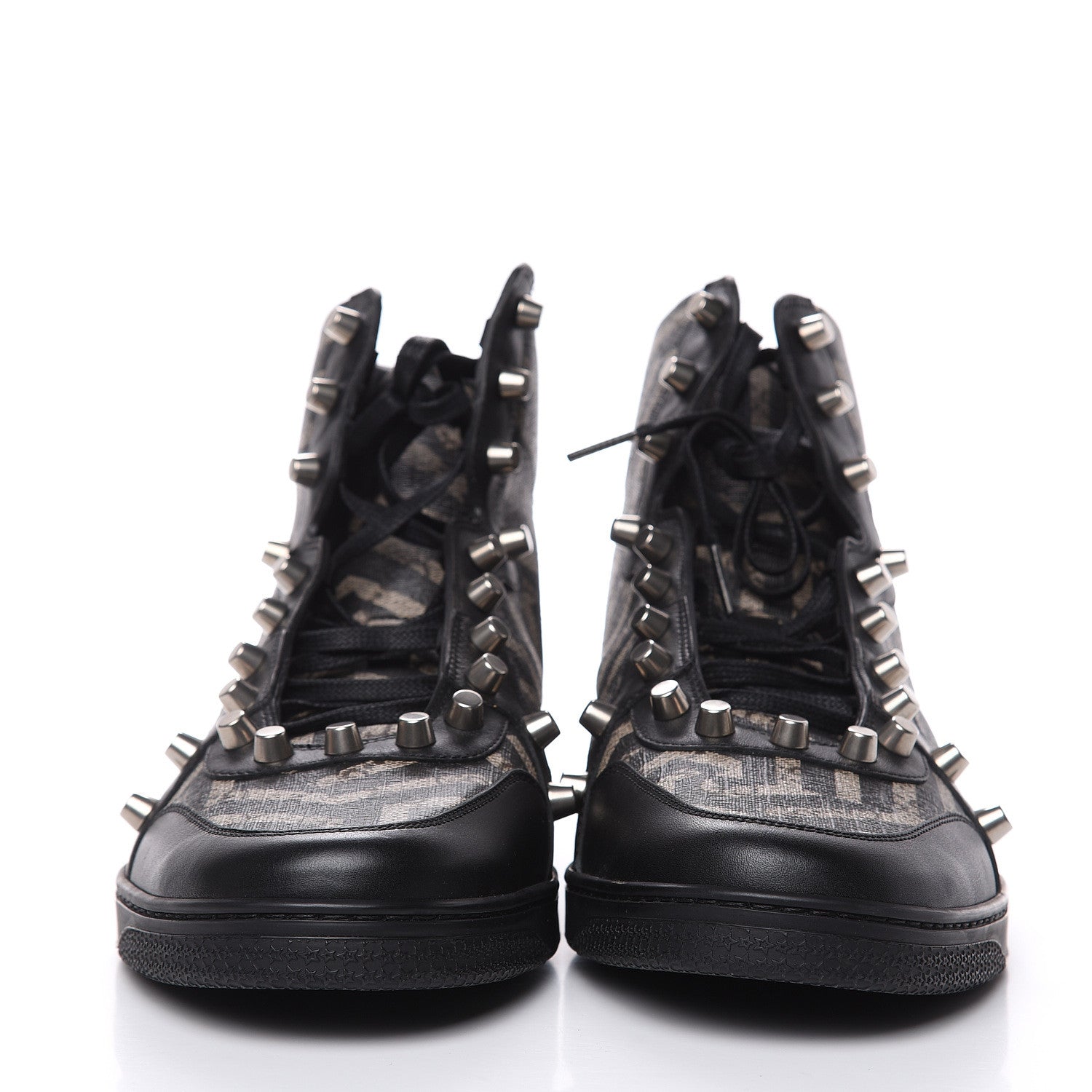 Gucci GG Supreme Monogram Caleido Studded Mens High Top Sneakers 10 Black 2 of 7