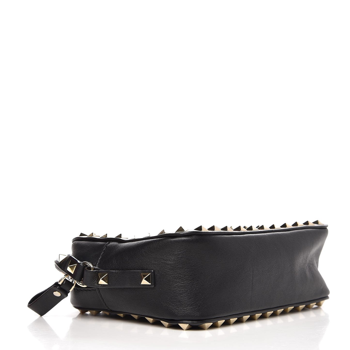 Calfskin Rockstud Camera Crossbody Bag Black