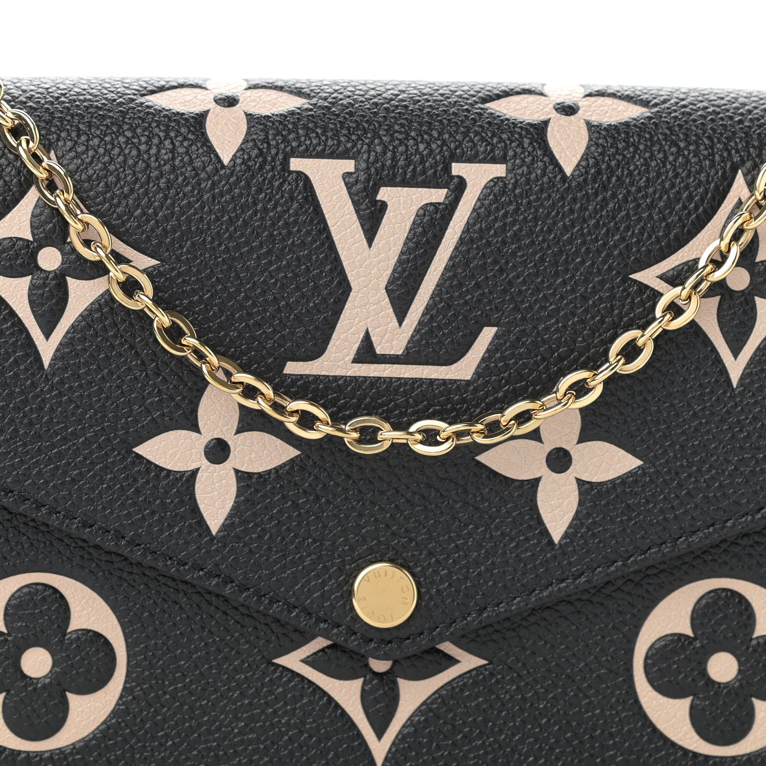 Louis Vuitton Empreinte Monogram Giant Felicie Pochette Black Beige 7 of 9