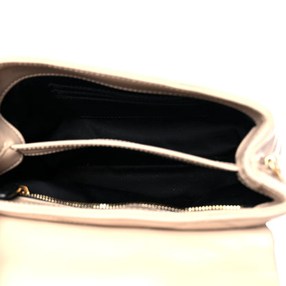 Saint Laurent Calfskin Y Quilted Monogram Toy Loulou Crossbody Bag Dark Beige 5 of 10