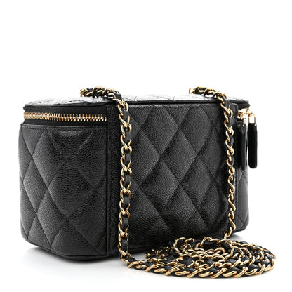 Chanel Caviar Quilted Small Vanity Case With Chain Black 3 of 11