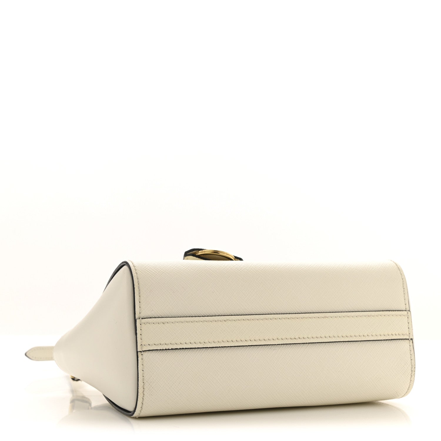 Prada Saffiano Soft Calfskin Mini Zippered Tote White 4 of 12