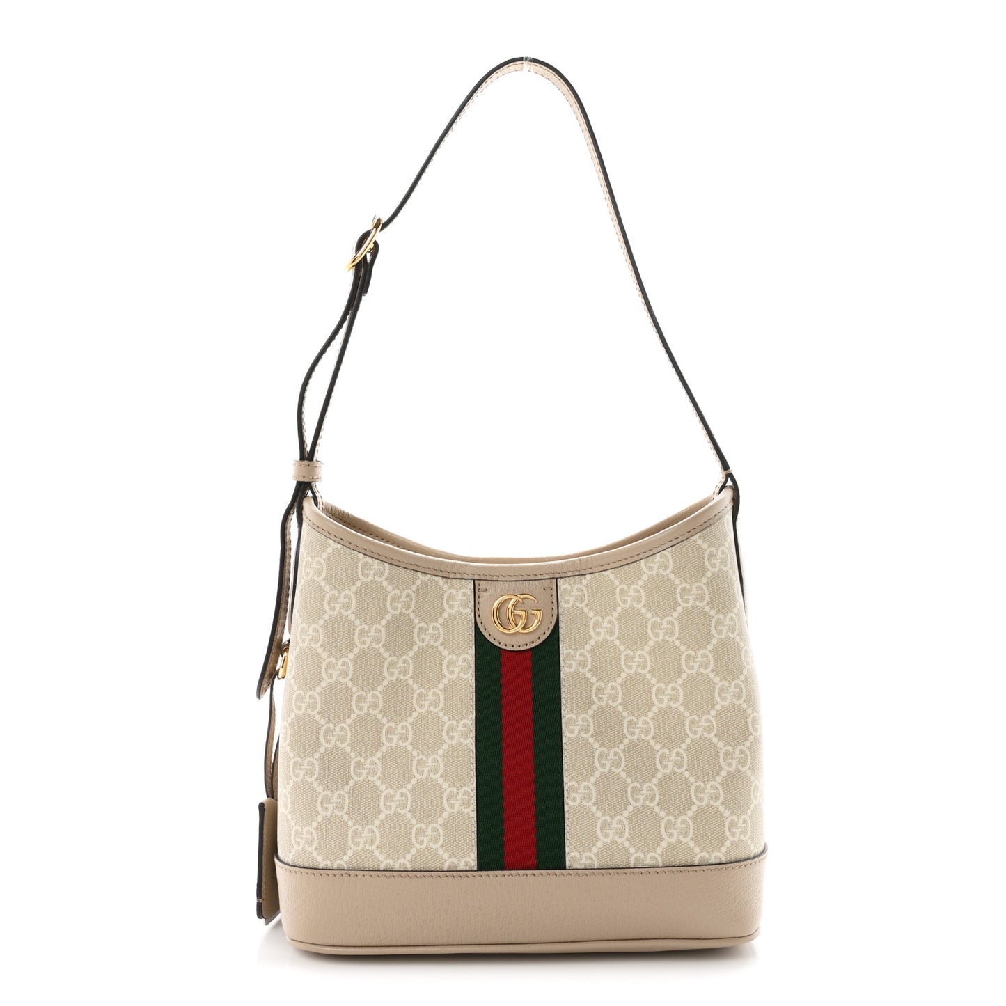 GG Supreme Monogram Web Small Ophidia Shoulder Bag Beige White Oatmeal