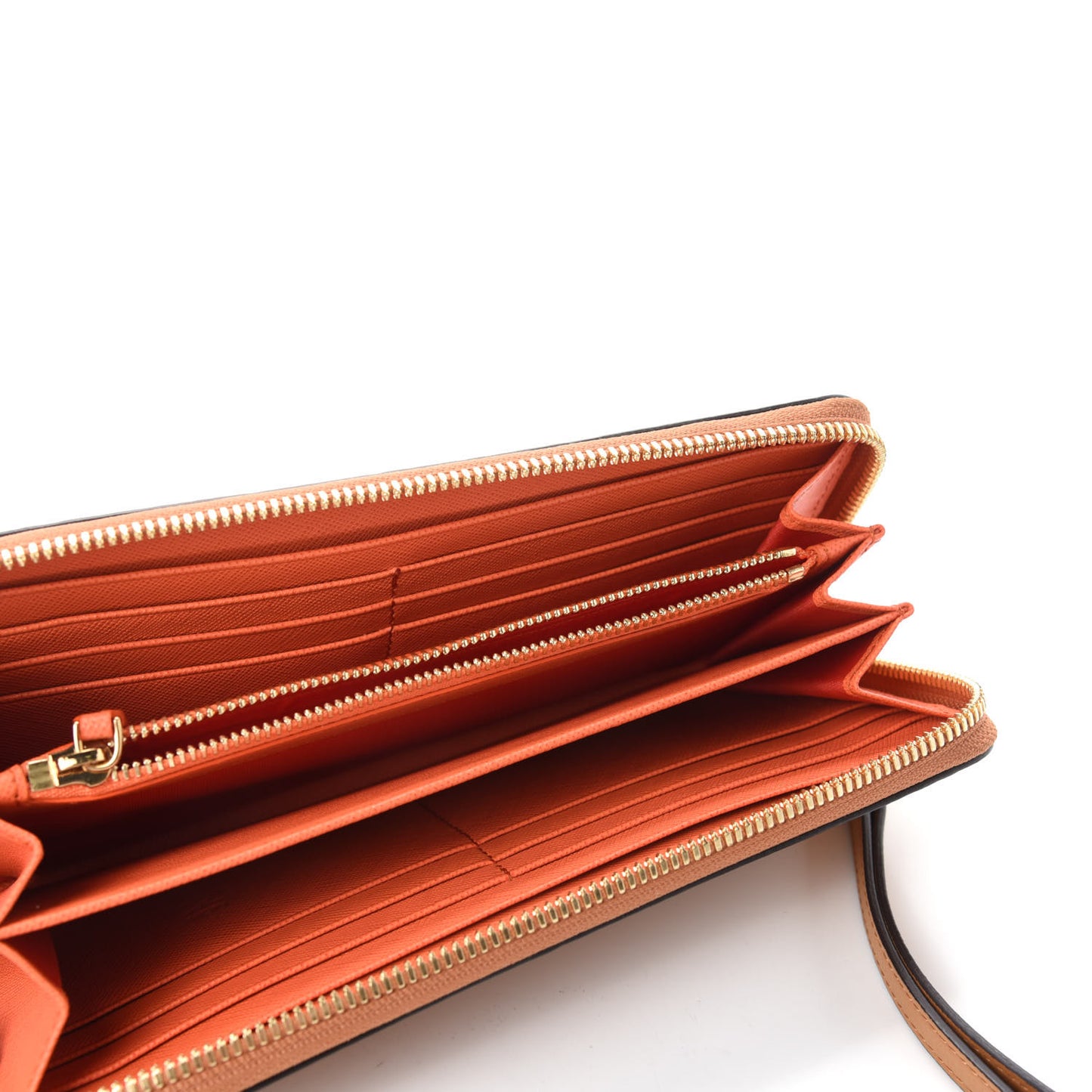 Visetos Large Zip Around Wallet Cognac
